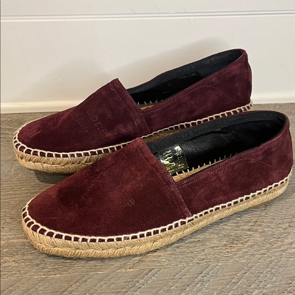 Rag & Bone Edie Espadrille Merlot Red Size EU 39 US 9 - Picture 3 of 8
